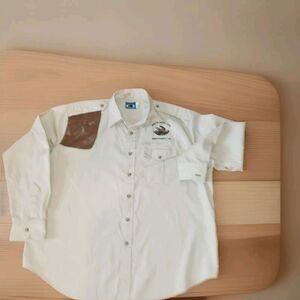 Bear Back Vtg‎ Shooting Shirt Mens XL Patch Hunting Outdoor Mens USA Embroidered